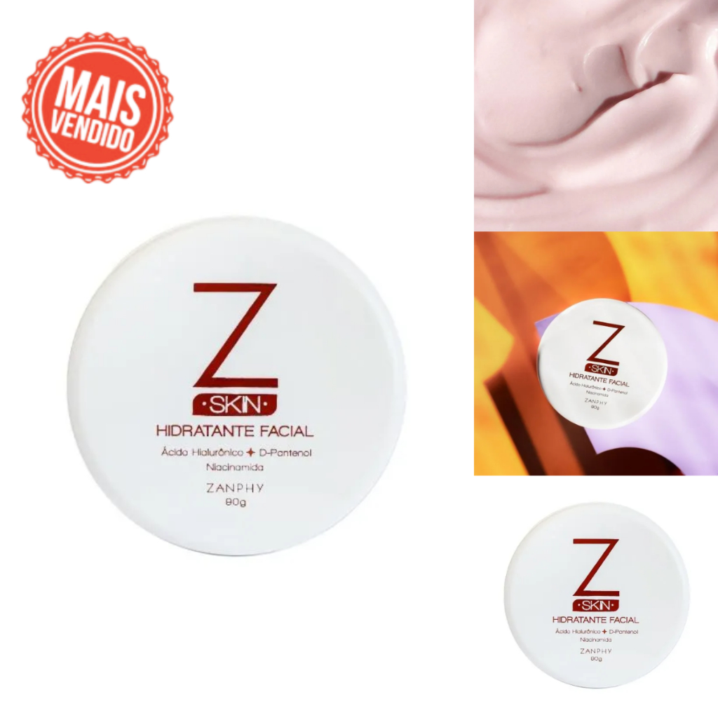 Creme Hidratante Facial Z Skin 90GR Hidratação Profunda Para Peles