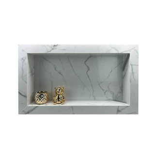 Nicho 100% Porcelanato Carrara p/ Banheiro Envio Rápido