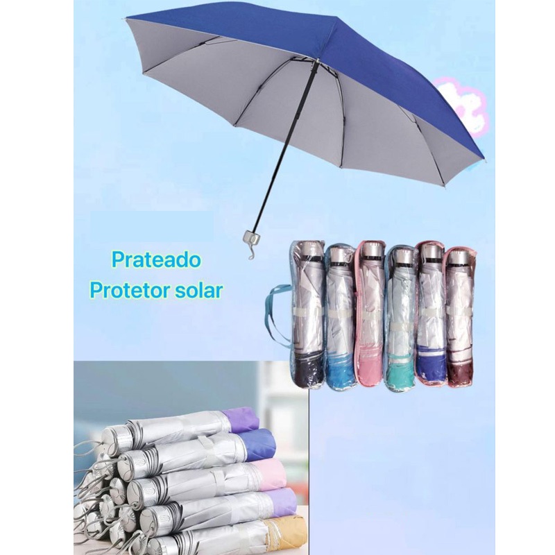 KIT 2 Sombrinha Guarda Chuva Dupla Face raios uv colorida Liso Contra ...