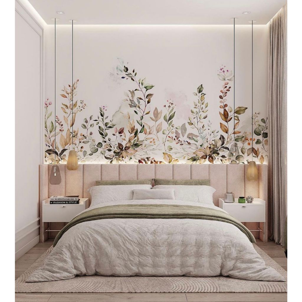 Papel de Parede Floral Vintage para Quarto de Casal Sala Linha Home VRH53