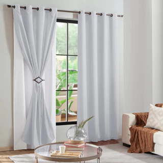Cortina Blackout Pvc Com Tecido Voil Liso 2,80mx1,80m Corta Luz Sala Quarto