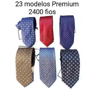 Gravatas masculina social 2400 fios 7cm adulta estampadas em vários modelos de ótima qualidade
