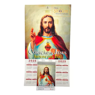 Folhinha Sagrado Coração De Jesus 2025 Com Bloco Diário