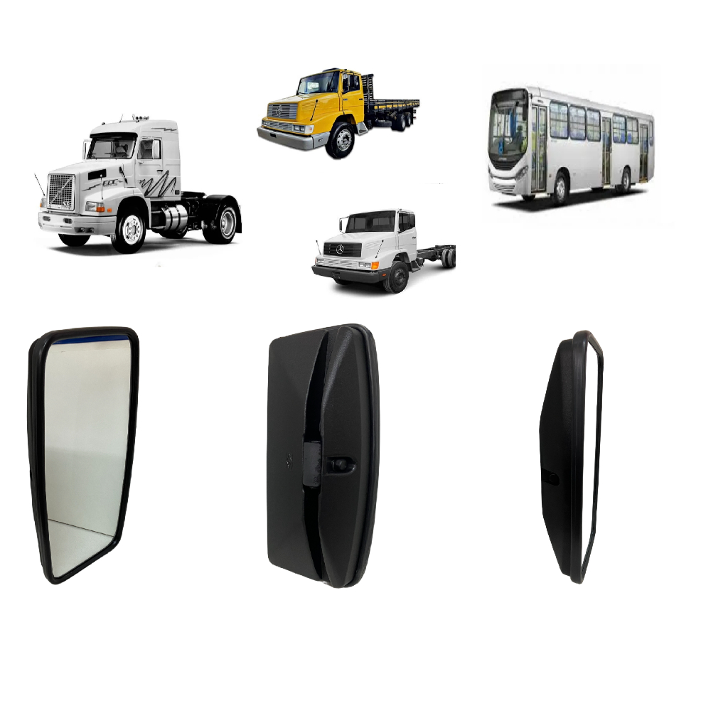 Retrovisor Lente Plana Externo Espelho Caminhão Ônibus Urbano Comil Volvo