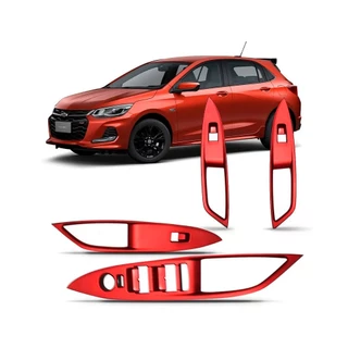 Jogo 4 Moldura Botões Vidro Elétrico Similar Rs Onix 1.0 Turbo /aspirado WinnPARTS PI0193