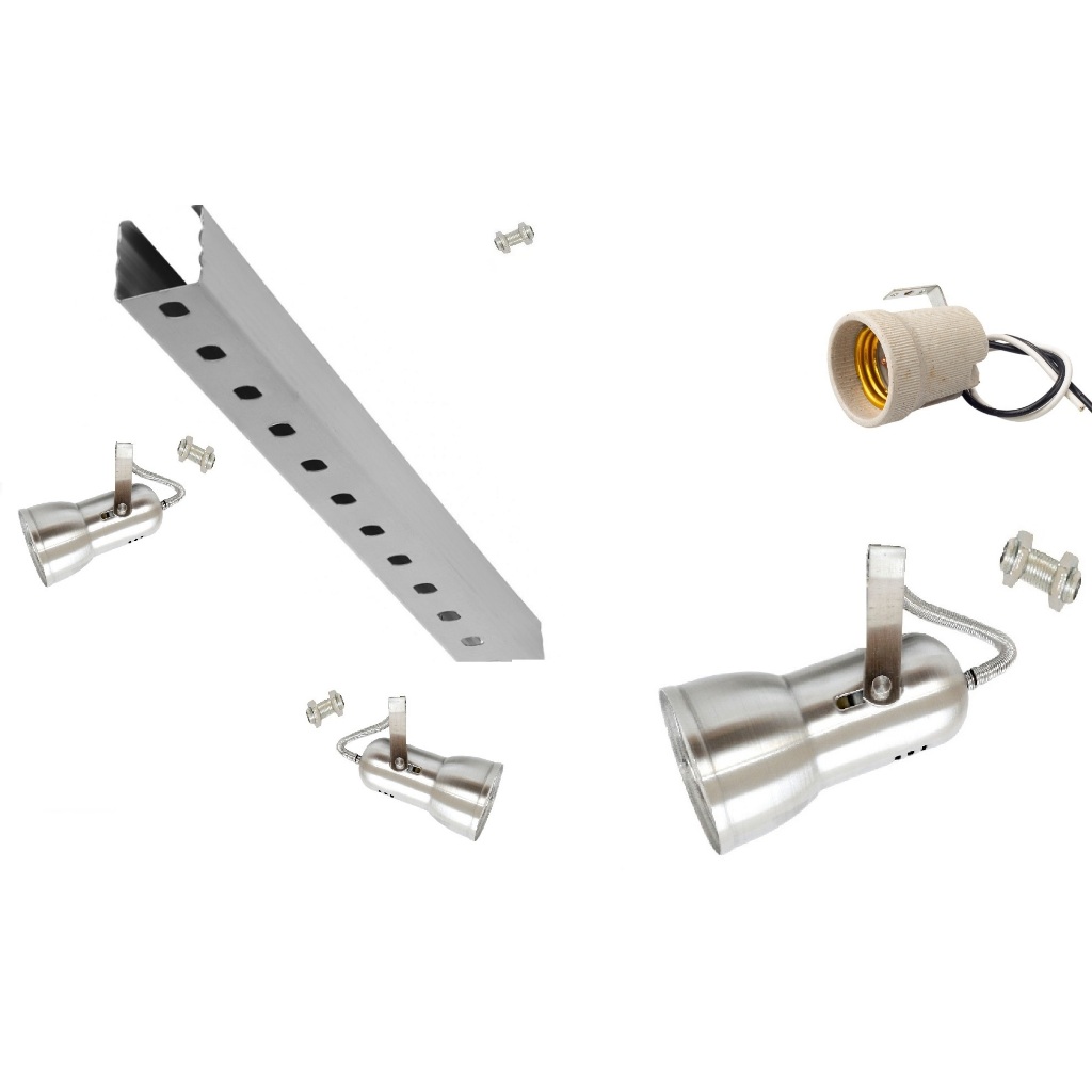 KIT 16 Spot Trilho Perfilado Eletro calha Par20 Bulbo OL2 Spotled ...