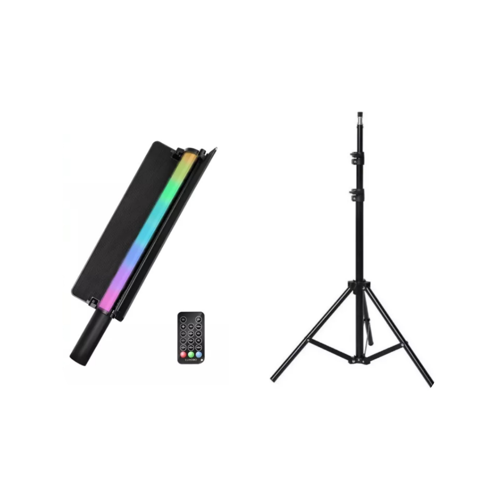 Bastão De Iluminação Tubo Led Rgb 36w Controle Luxceo / Tripe 2.1M