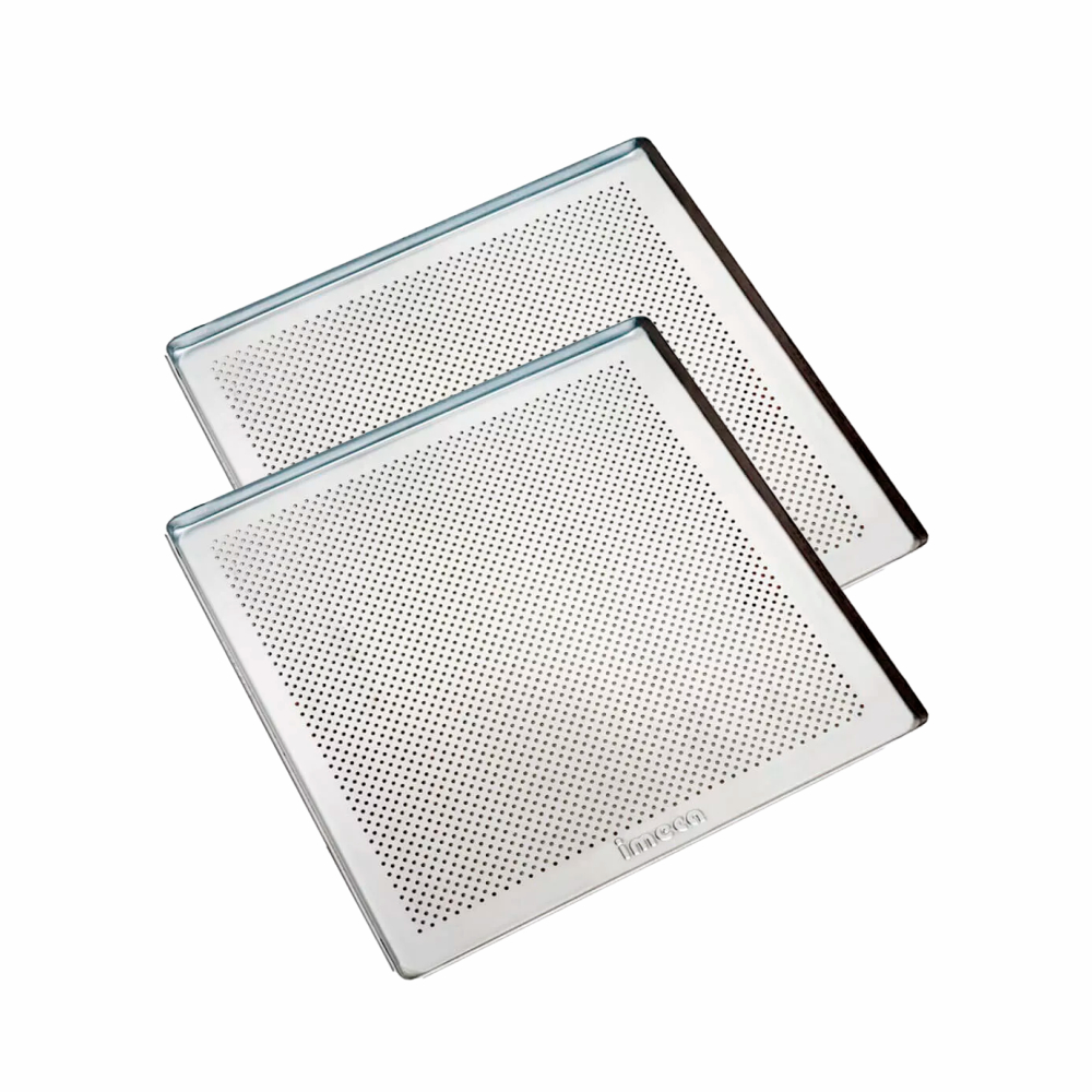 2 Assadeiras Forma Perfurada 35x35cm para Forno Imeca