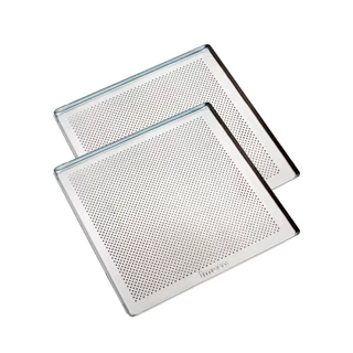 2 Assadeiras Forma Perfurada 35x35cm para Forno Imeca