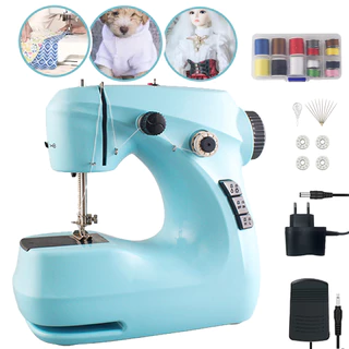Máquina costura doméstica portátil elétrica mini pequena e grossa micro máquina de costura110/220v