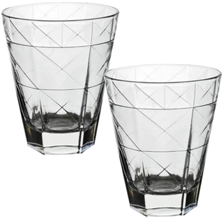 2 Copos Vidro Porto Fino Importados do Egito - Drink Luxo Estilo Formato Hexagonal - 250ml