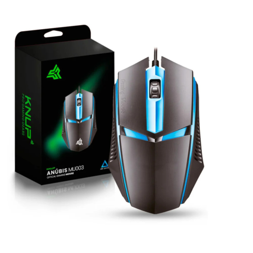 Mouse Gamer Com Fio USB Optico Com LED 3 Botões