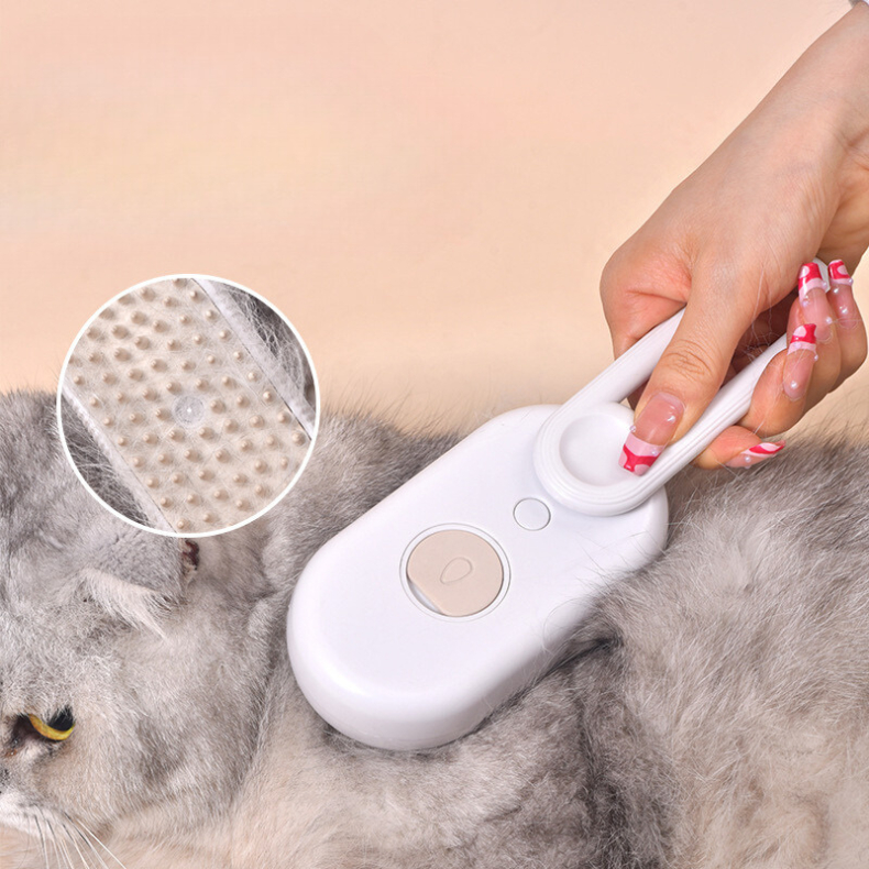 Imagem do produto Escova A Vapor Para Gatos Cães 3 Em 1 Escovas Elétricas De Pêlos Pentes De Massagem 4