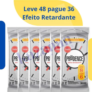 Kit Pague 36 Leve 48 Preservativo Camisinha Prudence Efeito Retardante c/ 8un cada Embalagem