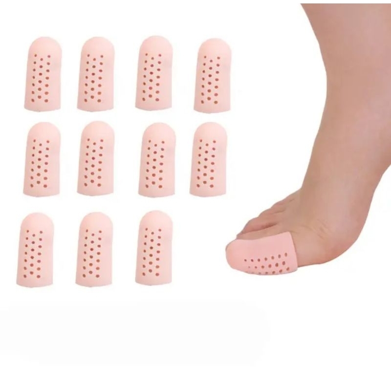 par De dedeiras de silicone. protetor para dedos dos pés | Shopee Brasil