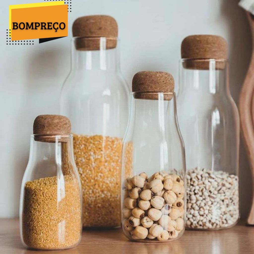 Porta Mantimento Wolff de Vidro Borossilicato 820ml,390ml ou 250ml
