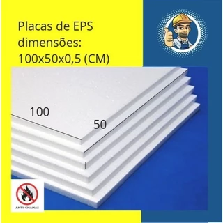 30 Placas de Isopor Antichamas Espessura 5mm
