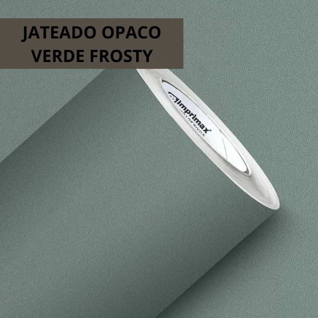 Papel de Parede Lavável P/ Moveis,eletrodomésticos, armários, parede Verde Frosty 60cm de largura