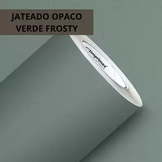 Papel de Parede Lavável P/ Moveis,eletrodomésticos, armários, parede Verde Frosty 60cm de largura