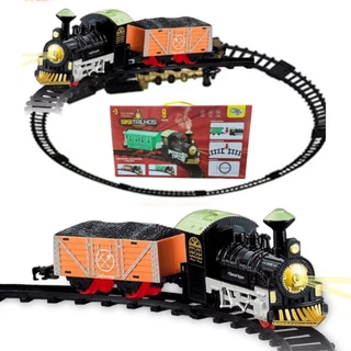 FERRORAMA TRENZINHO COM Pista TREM EXPRESSO Classico LOCOMOTIVA + VAGÕES + TRILHOS LUZ SOM FERROVIA