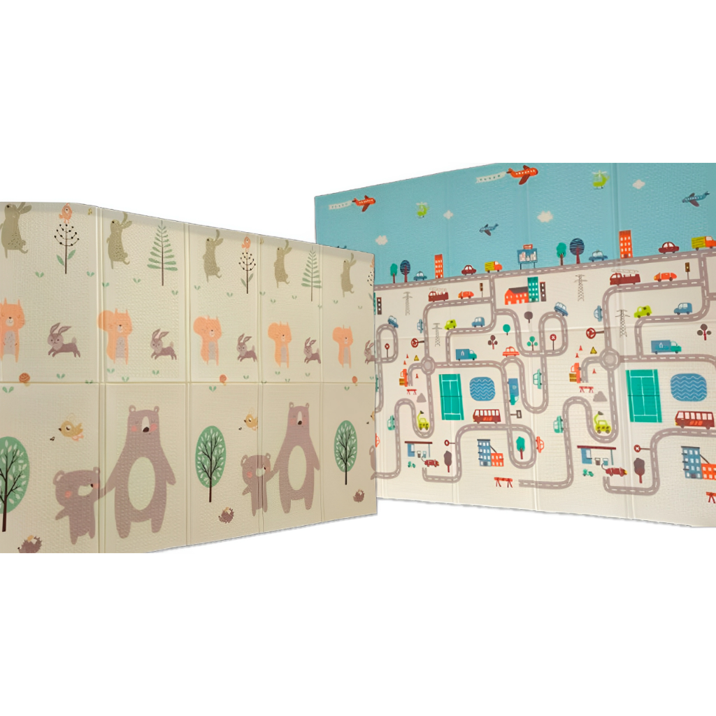 Tapete Térmico Infantil Emborrachado Dupla Face 8mm Pista e Urso Tapete GROSSO infantil 0.8cm Tatame Grosso