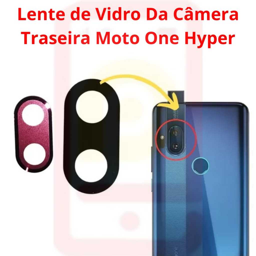 Lente De Vidro Da Câmera Traseira Compatível Com Moto One Hyper (Para Substituição)