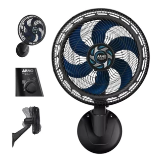 Ventilador de Parede Arno 40cm VB4P Ultra Silence Force Extreme Breeze Desmontável Preto Pás Azuis