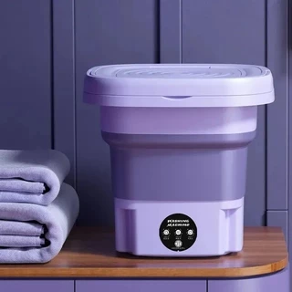 Mini Máquina de Lavar Roupa 11L Dobrável Portátil Moderna Máquina de Lavar Automática Roupa Interior de Viagem