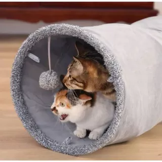 Túnel Treinamento Coelho Gatos Interativo Cachorro Labirinto Dobrável Pet Playground Toca Pelúcia