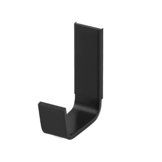 Porta Toalha Gancho em Metal Preto com Adesivo para Fixação