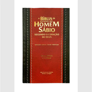 Bíblia do Homem Sábio Segundo o Coração de Deus | RC | Harpa Avivada | Letra Gigante | Preta e Vermelha