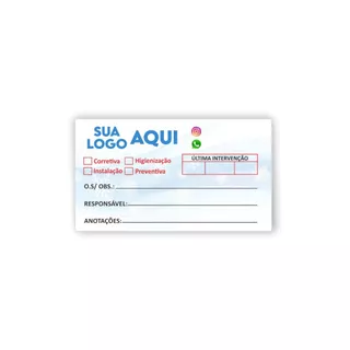 Adesivos personalizados p/ Manutenção de ar condicionado split