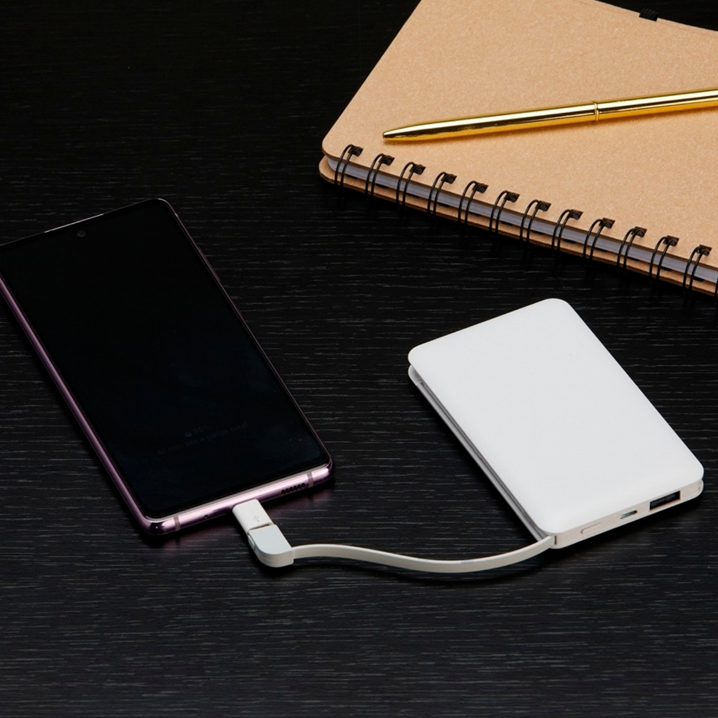 Carregador Portátil Power Bank Android Iphone Universal com Adaptador 5000mAh