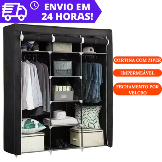 Guarda Roupa Dobrável REFORÇADO Organizador De Roupa Armário Grande Portátil
