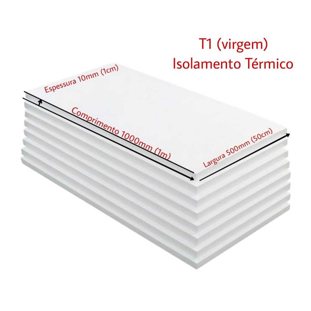 Placas Isopor T1 1mx50cmx1cm Promoção | Shopee Brasil