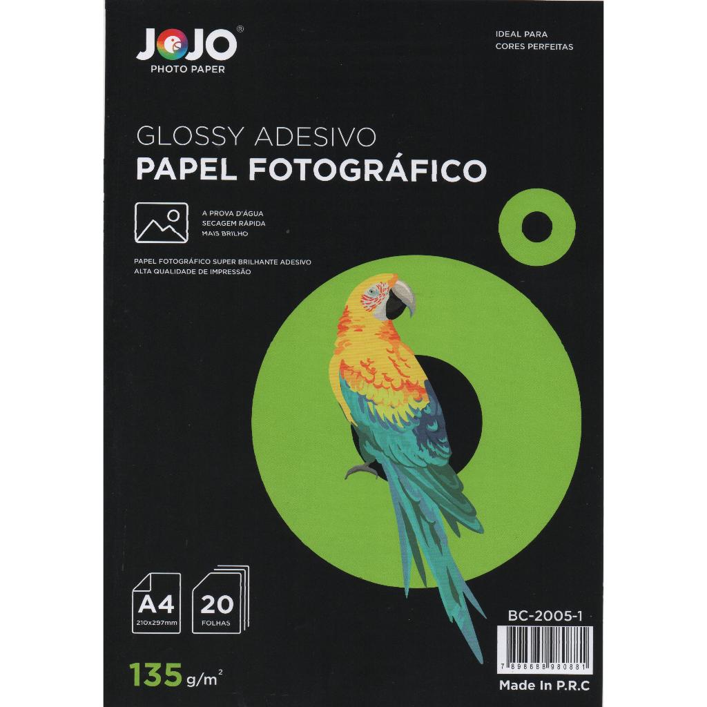 Papel Adesivo A4 Fotográfico 135g JoJo - 40 Folhas