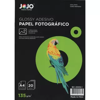 Papel Adesivo A4 Fotográfico 135g JoJo - 40 Folhas