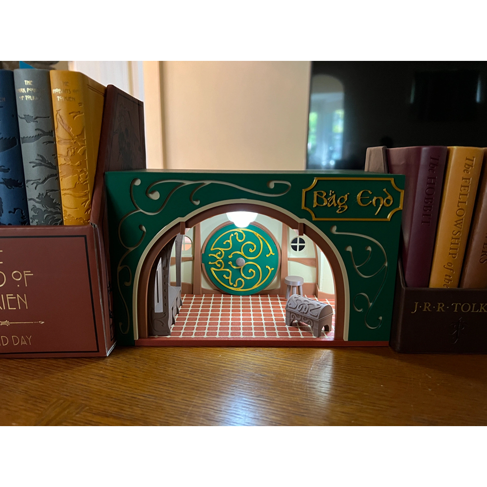 Book Nook da Casa do Hobbit - LOTR - Lord Of The Rings - Senhor dos Anéis