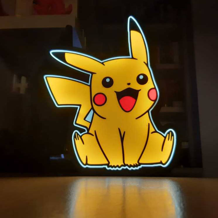 Luminária Pikachu - Impressão 3D