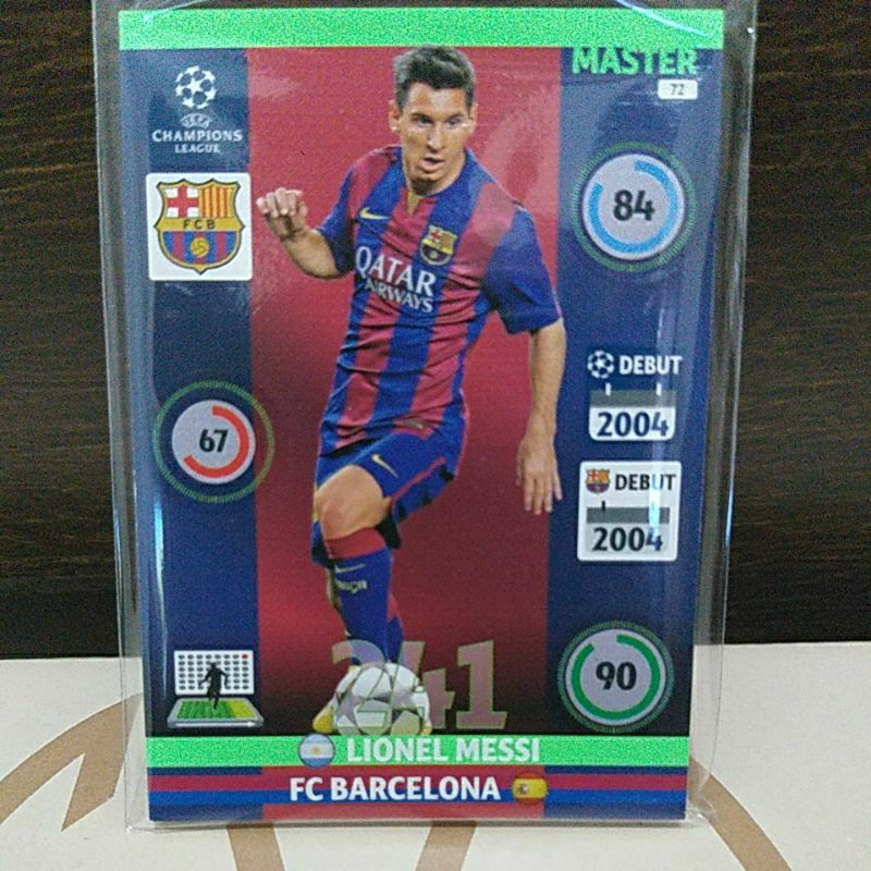 Card Master 72 - LIONEL MESSI, Panini Adrenalyn XL da Champions