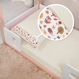Jogo Lençol 2 peças Mini Cama 150x70cm Montessoriana Fronha Ponto Palito Linha Luxo em Oferta na Shopee