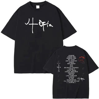 Camiseta Basica e OVERSIZED Utopia Travis Scott Cactus Jack Album Rap Unissex