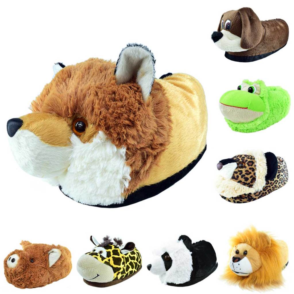 Pantufa Fechada de Pelúcia Leão 3d Solado Criança Menino e Menina Quarto Unissex + MODELOS