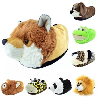 Pantufa Fechada de Pelúcia Leão 3d Solado Criança Menino e Menina Quarto Unissex + MODELOS
