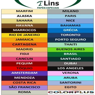 Papel Color Plus Cores Variadas 120g / 66x96 / 5 Unid
