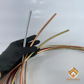 Perfil Meia Cana Metalizada 7mm com Fita Adesiva 3M - Barra de 3m
