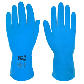 Luva Látex Multiuso Limpeza Jardinagem Azul Kit Volk
