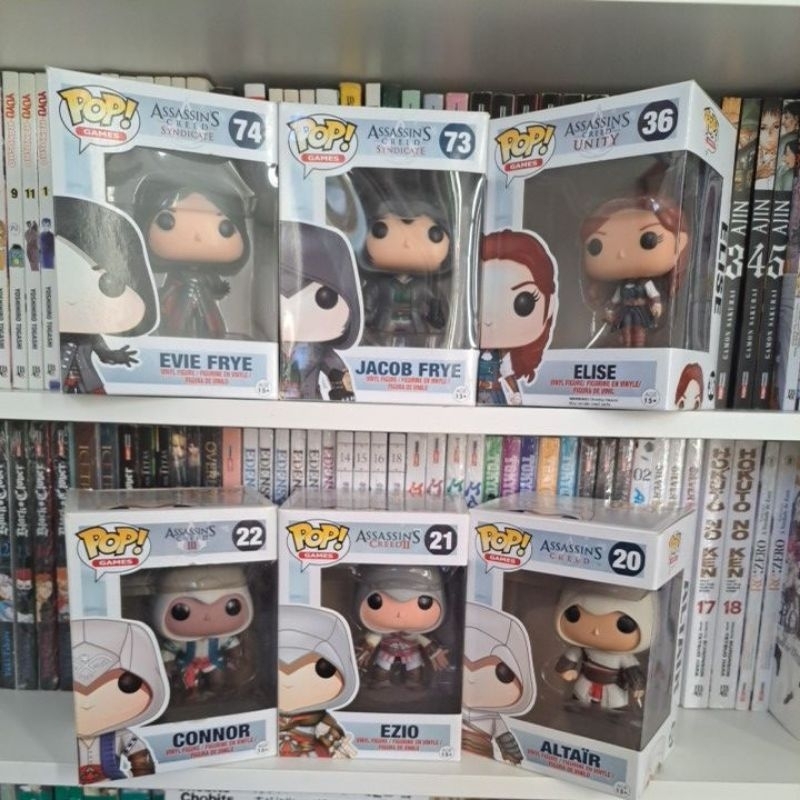 Funko Pop! ASSASSIN'S CREED Connor, Ezio, Altaïr, Evie Frye, Jacob Frye, Elise