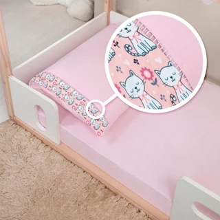 Lençol Mini Cama MONTESSORIANA 150x70cm 2 Peças Percal 400 fios Fronha Ponto palito em Oferta na Shopee