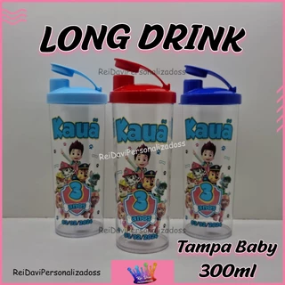 Copo Long Drink c/ Tampa Baby 300ml - PERSONALIZADO (Qualquer Tema)